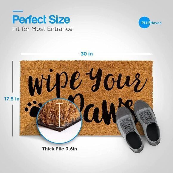 Door Mat Heavy Duty Wipe Your Paws Coir Doormat Pets Dog Home Decor Outdoor‎ - Picture 4 of 6